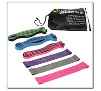 Hms Fitness Gu04/Gu06 Pro Bande D'exercice Latex Bleu, Vert, Gris, Rose, Violet