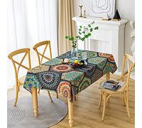 HMS Happy Memories Nappe de Table, Design Original, Dessin à la Main, Nappe de Table rectangulaire décorative en Microfibre résistante à l'eau, Lavable (Ruban 3, 152,4 x 213,4 cm)