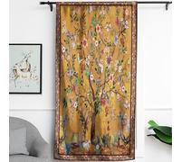 HMS Happy Memories Rideau de Porte occultant à Isolation Thermique avec Passe-Tringle pour Salon, Chambre à Coucher, Cuisine - Style Floral