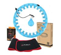 HMS HHW01 Ensemble de massage hula hoop avec poids et ceinture amincissante BR163 bleu