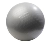 HMS YB02N Ballon de gymnastique 75 cm anti-éclatement gris avec pompe | Charge maximale de 100 kg - Surface antidérapante - Pompe à balles incluse - Yoga Pilates - Fitness - Matériau PVC
