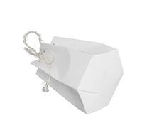 HMS2212121 Lot de 50 boîtes cadeaux hexagonales en papier kraft avec ficelle