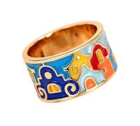 Hmsanase Bagues Bague Bijoux Femme Hommes Bague en Émail Coloré pour Les Femmes 10 Q090