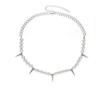 Hmsanase Classique Collier Pendentif Argent Bijoux Hommes Femmes Necklace Hip Hop Men'S And Women'S Versatile Reflective Pearl Necklace