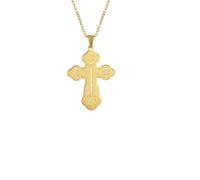 Hmsanase Collier Pendentif Argent Bijoux Hommes Femmes Necklace Amulette Croix Orthodoxe Collier G