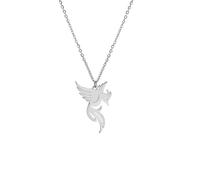 Hmsanase Collier Pendentif Argent Bijoux Hommes Femmes Necklace Animal Colibri Pendentif Collier Phoenix Oiseau Chaîne Colliers pour Femmes Hommes Acier