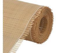 HMTBQT Rouleau de Toile en Rotin Plastique 40-100cm de Largeur, Cannage Rouleau Synthétique Sangle de Osier Pré-tissée Ouverte en PE Tressage - pour Vannerie Rénovation de Meubles(Natural,40cmx2m)