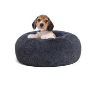 HMTOPE Panier orthopédique pour chien rond, Paniers pour chiens - Canapé pour chien ou chat - Panier douillet pour chien - Lavable - Diamètre 60 cm - Gris foncé