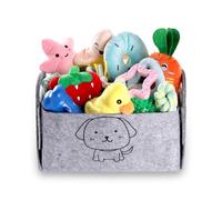 HMXLJJY Lot de 24 jouets pour chiots - Jouets de dentition avec boîte de rangement pour jouets pour chien - Jouet à mâcher pour chiens de petite et moyenne taille