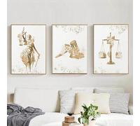 HMXQLW Abstrait Justice Balance Toile Peinture Affiche Decoration Murale Tableau Art, Impression sur Toile Salon Chambre Maison Decor Murale Moderne Aesthetic Art sans Cadre (3X30X50CM)