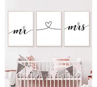 HMXQLW Abstrait Noir Blanc Dessin Au Trait Amour Impression sur Toile Affiche Decoration Murale Tableau Art Toile Peinture Salon Chambre Maison Decoration Murale sans Cadre (A,20X30cm)