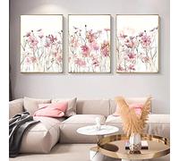 HMXQLW Botanique Floral Rose Vintage Pivoine Toile Peinture Affiche Decoration Murale Tableau Art, Impression sur Toile Salon Chambre Maison Decor Murale Aesthetic Art sans Cadre (3X30X40CM,2)