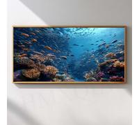 HMXQLW Scène Sous-marine Récifs et Poissons Tropicaux Toile Tableau Decoration Murale,Impression sur Toile Art Affiche Aquarium Maison Decor Sans Cadre (30X60CM,B)