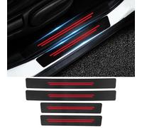 HMYOUXUAN 4 Pièces Protection Seuil de Porte de Voiture pour Toyota GR Yaris 2020-2023 2024 2025 Anti-DéRapant Autocollant RéSistant Aux Rayures Carbone Fibre Décoratifs Accessoires