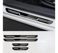 HMYOUXUAN Protection Seuil de Porte de Voiture pour Hyundai Bayon 2021 2022 2023 2024 2025 Plaques de Protection de seuil de Porte, Door Sill Contre Les Rayures Protection, 4 Pièces