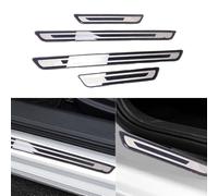 HMYOUXUAN Protection Seuil de Porte de Voiture pour Toyota Yaris 2011-2024 Plaques de Protection de seuil de Porte, Door Sill Contre Les Rayures Protection, 4 Pièces