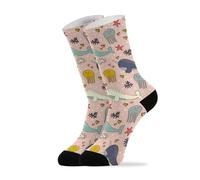 HMZXZ Chaussettes décontractées pour sports de plein air - Cheville haute - Méduse narval - Pour homme et femme - Motif animal et étoile de mer - 1 pièce, multicolore, Taille unique