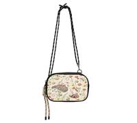 HMZXZ Sac à bandoulière en forme de hérisson, escargot, champignons, petit sac à main avec sangle réglable, fleurs, baies, herbes, sac à dos à bandoulière pour femme et homme, voyage, travail