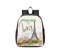 HMZXZ Sac à dos personnalisé pour enfant Tour Eiffel Paris Mini sac à dos garçons/filles France Paris Thème Sac à dos personnalisable Sac à dos maternelle Sacs pré-scolaires 33 pouces, multicolore