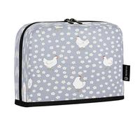 HMZXZ Trousse à crayons debout pour garçons et filles, motif poules mignonnes, grande capacité pour garçons et filles, trousse à crayons multicouche, organisateur de papeterie, fleur de printemps pour