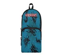 HMZXZ Trousse à crayons personnalisée Cool Bugs, trousse à crayons pour filles, garçons, enfants, stylo bleu personnalisé et trousse de papeterie pour l'école