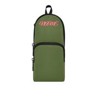 HMZXZ Trousse à crayons personnalisée vert olive foncé de couleur unie, trousse à crayons pour filles, garçons, enfants, sac de rangement pour stylo et crayon vert personnalisé pour l'école