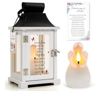 HN HAIINAA Lanterne commémorative avec bougie ange - Idée cadeau de condoléances pour deuil - Idée cadeau pour la perte d'un être cher - Cadeau commémoratif pour la perte de mère ou de père