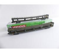 HN4412-1 ARNOLD N 1:160 / WAGON SNCF DD DEV 66 PORTE VOITURES LIVREE VERT Ep IV