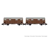 Arnold HN6574 FS, Ensemble De 2 Wagons Fermés À 2 Axes GS, Ep. IV - Échelle N