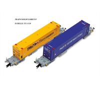 HN9760 Coffret de 2 wagons porte-conteneurs ép. VI ECHELLE TT 1/120