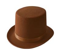 HNALIUH Chapeau haut de forme britannique pour costume théâtral, comédie musicale, chapeau haut-de-forme pour adulte