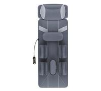 HNBCYRND Matelas de Massage Chauffant Shiatsu intégral Tapis Chauffant pour Le Corps Coussin de siège massant par Vibrations (Dos) en Cuir PU Modes Multiples Pliable(175×60cm,Gray)