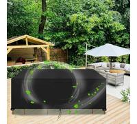 HNBFKD Housse de Protection Table de Jardin 230x90x90cm/LxWxH Bache Table Jardin Tissu 420D Oxford Exterieur Imperméable Coupe-Vent Aux UV avec Boucle Verrouillage et Cordon de Serrage Noir