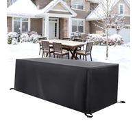 HNBFKD Housse Salon de Jardin Carré 100x60x80cm/LxWxH Imperméable Housses pour Mobilier de Patio Exterieur, Tissu Oxford Bâche Table Patio, Housse Protection Canapé Exterieur Étanche à la Poussière