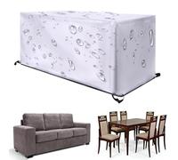 HNBFKD Housse Salon de Jardin Exterieur Imperméable 280x220x90cm(LxWxH) Rectangulaire 420D Tissu Oxford, Coupe-Vent, Anti-UV Housse de Protection Table de Jardin avec Corde et Boucle Verrouillage