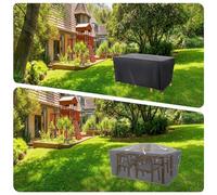 HNBFKD Housse Table de Jardin 125x70x80cm/LxWxH Tissu Oxford Exterieur Housse de Protection pour Mobilier imperméable Bâche Salon Couvrir pour Meubles de Jardin Bâche Anti Pluie Noir