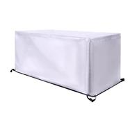 HNBFKD Housse Table de Jardin 215x105x75cm/LxWxH Housse de Protection Salon de Jardin Carré Bache Table Jardin 420D Tissu Oxford Imperméable et indéchirable Couverture de Meubles de Patio Argent