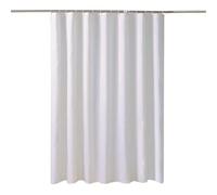 HNBFKD Rideau de Bain de Couleur Unie, Blanc, Simple, imperméable, Confortable pour Salle de Bain, avec 12 Crochets en Plastique 160x160cm/63x63in(WxH)