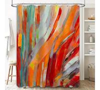 HNBFKD Rideau de Douche Artistique Moderne et Abstrait pour décorations de Salle de Bain en Multicolores. Rideaux de Baignoire décoratifs artistiques. 100x190cm/(WxH)