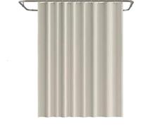 HNBFKD Rideau de Douche Beige, Rideaux de Salle de Bain imperméables avec 12 Crochets, Longs Rideaux de Bain pour Baignoire et Douche 135x200cm/53x79in(WxH)