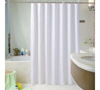 HNBFKD Rideau de Douche Blanc imperméable et Solide, Grande Taille, avec Crochets 180x200cm/71x79in(WxH)