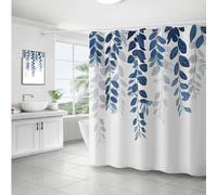 HNBFKD Rideau de Douche imperméable, Feuilles de Plantes Aquarelle, écrans de Bain en Tissu Durable avec Crochet, Accessoires de décoration de Salle de Bains 170x170cm/67x67in(WxH)