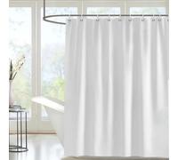 HNBFKD Rideaux de Douche Blancs, Couleur Unie, pour Salle de Bain, en Tissu Polyester, Lavable, imperméable, cloison de Bain avec Crochets 94x63in(WxH)/240x160cm
