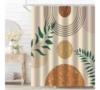 HNBFKD Rideaux de Salle de Bain Style Boho, imperméables, Modernes, Ensemble de Rideaux de Douche, Feuilles, Plantes Neutres, pour la décoration de la Maison 90x200cm/35x79in(WxH)
