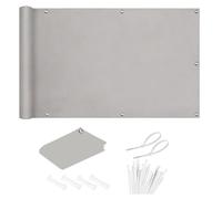 HNBFKD Voiles Ombrages Imperméable - 2.8x2.8M/280x280CM Gris Clair - Brise Vue Balcon, Oxford Toile Protection UV, Coupe-Vent, pour Patio Jardin Terrasse Extérieur Balcon avec Oeillets et Cordons