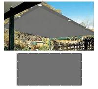 HNBFKD Voiles Ombrages Imperméable Rectangulaire Bâche Dombrages 3.5x4.1m Exterieur Résistant aux UV Toile Ombrage Auvent pour Patio Terrasse Extérieur avec Oeillets Cordons - Gris foncé
