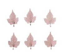 HNBGNNMRO 6 pièces de pendentifs en forme de feuille rose en alliage de zinc, accessoire de fabrication de bijoux DIY, feuilles artisanales légères et durables pour colliers, bracelets et