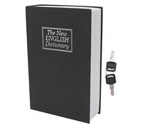 HNBGNNMRO Book Safe Simulation Book Safe Box Portable Money Storing Box with Lock Key for Birthday Gift (Black)
