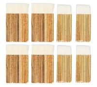 HNBun Lot de 8 pinceaux à poils de mouton pour merlu avec manche en bambou pour le lavage du four, aquarelle, nettoyage de la poussière, céramique, peinture à la poterie