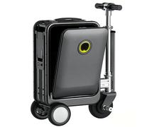 HNBYLMM 20 L Electric SuitcaseㅣSmart LuggageㅣPortable Rideable SuitcasesㅣLoad 110 KGㅣ3 Speed AdjustmentㅣOne-Button Telescopic Removable BatteryㅣForward/ReverseㅣUSB & TSA Black-A